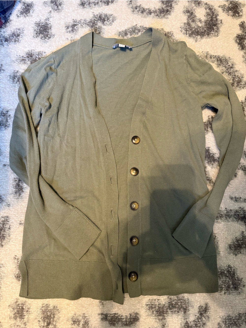 LOFT Olive Green Women’s Button Cardigan